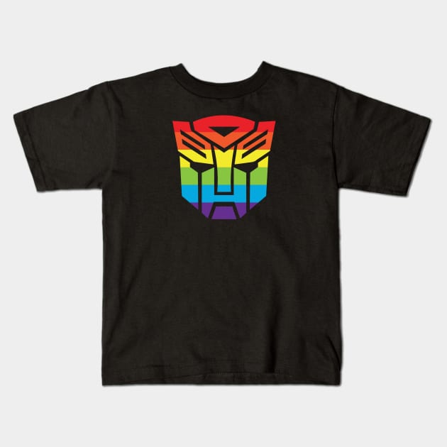 Transformers Gay Pride Logo Kids T-Shirt by UStshirts